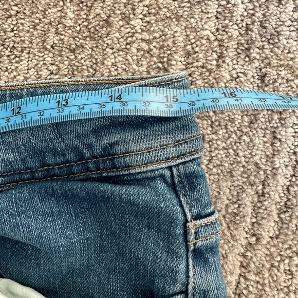 Zara (8) Cropped and Cuffed Dark Wash Blue Denim - Picture 11 of 13